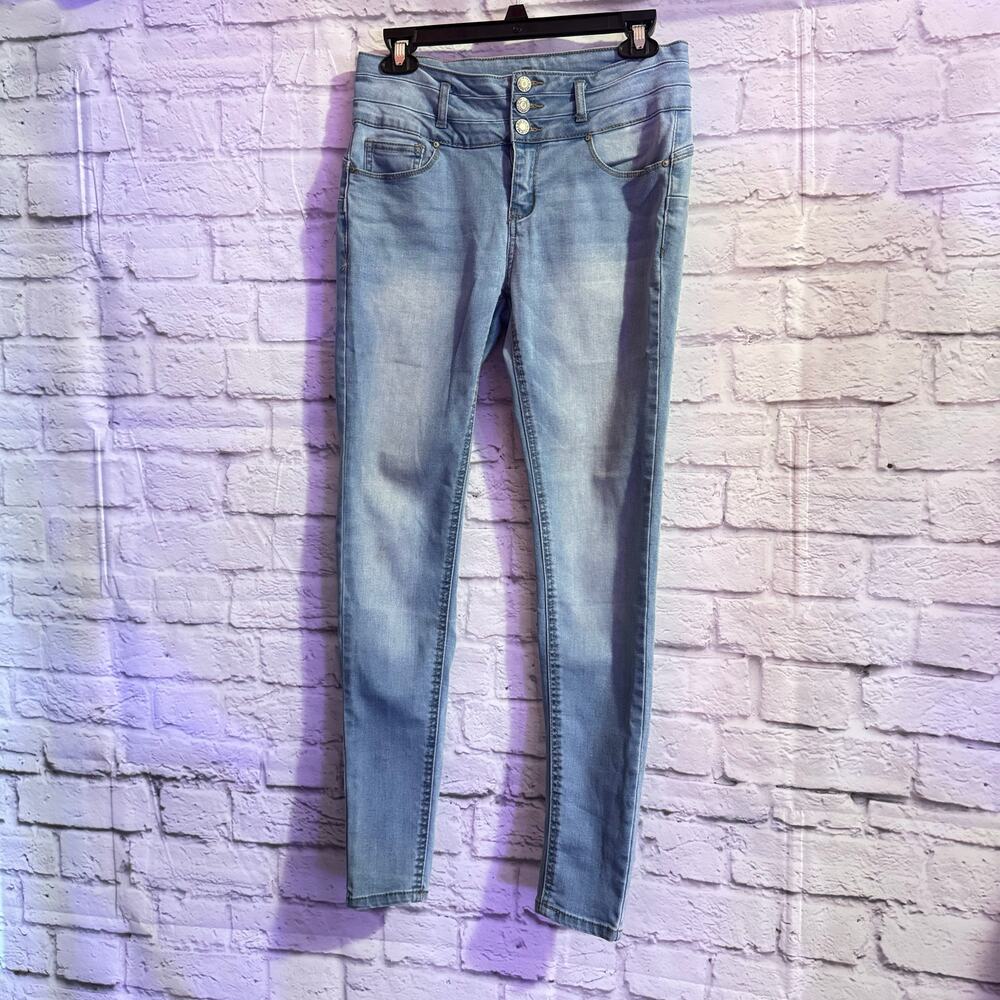 WAXX JEANS BUTT I LOVE YOU light blue Skinny high waisted Jeans in SZ 7